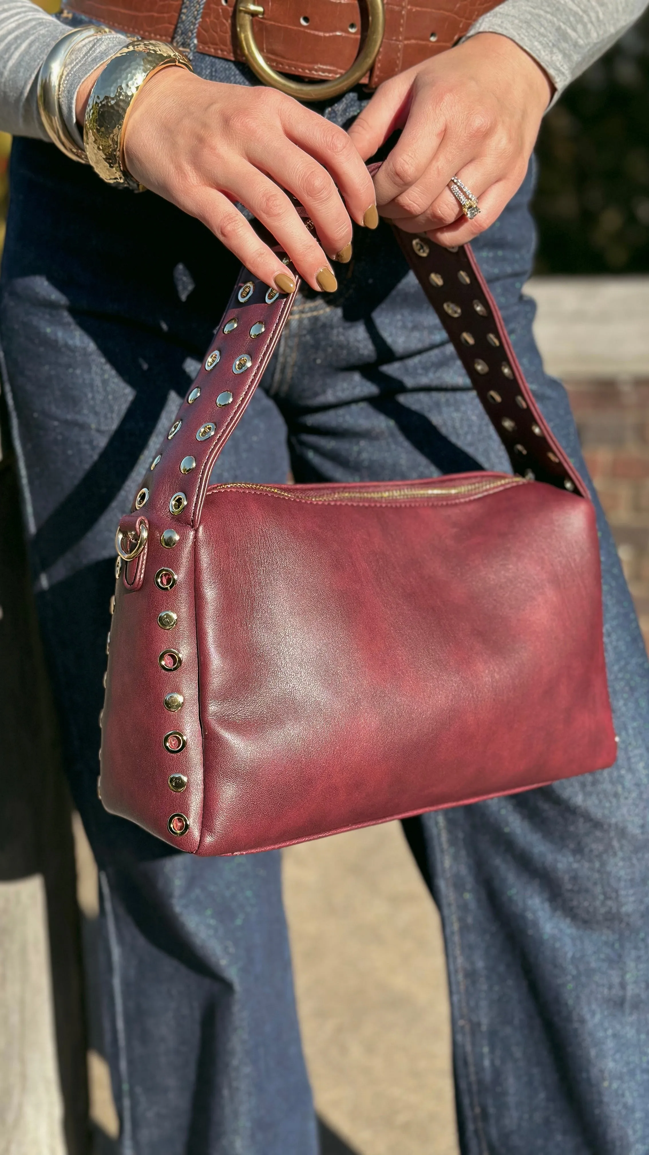 Janey Burgundy Purse